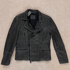 AllSaints Cargo Leather Biker Jacket, Brand New With Tag